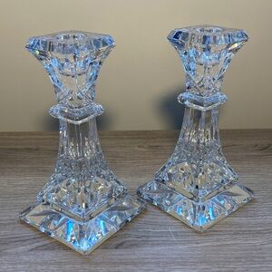 Waterford crystal lismore pair of candle stick holders